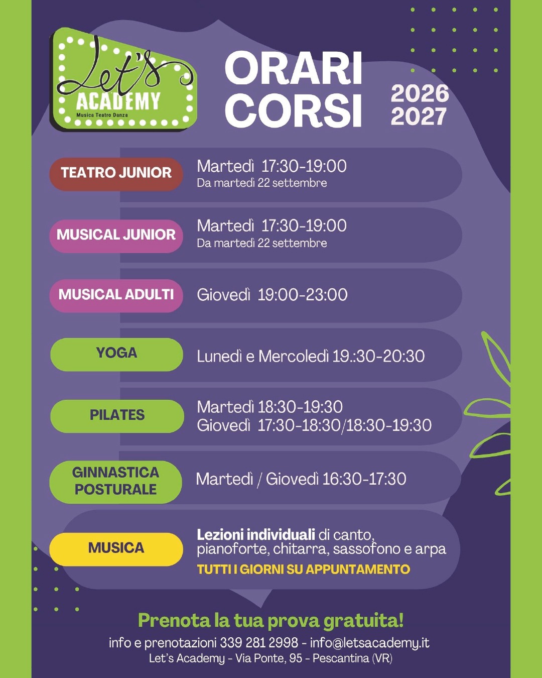 Orari 2026/2027